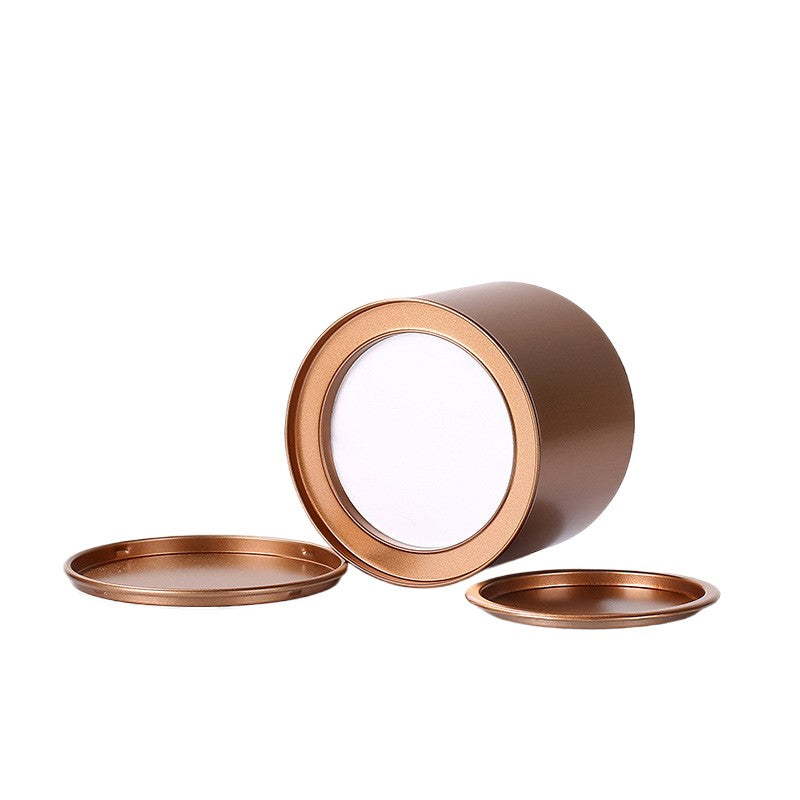 Boîte ronde vide avec couvercle 