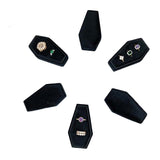 Boîte à bagues en velours avec cercueil 