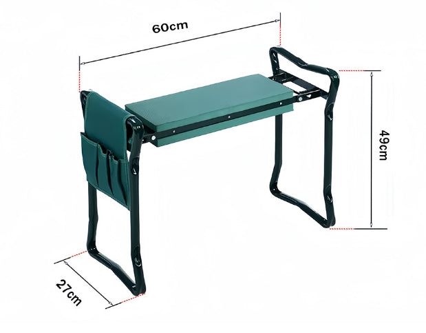 Banc de jardin avec repose-genoux 