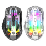 Souris sans fil avec coque transparente 