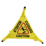 Cône de sécurité jaune pliable 