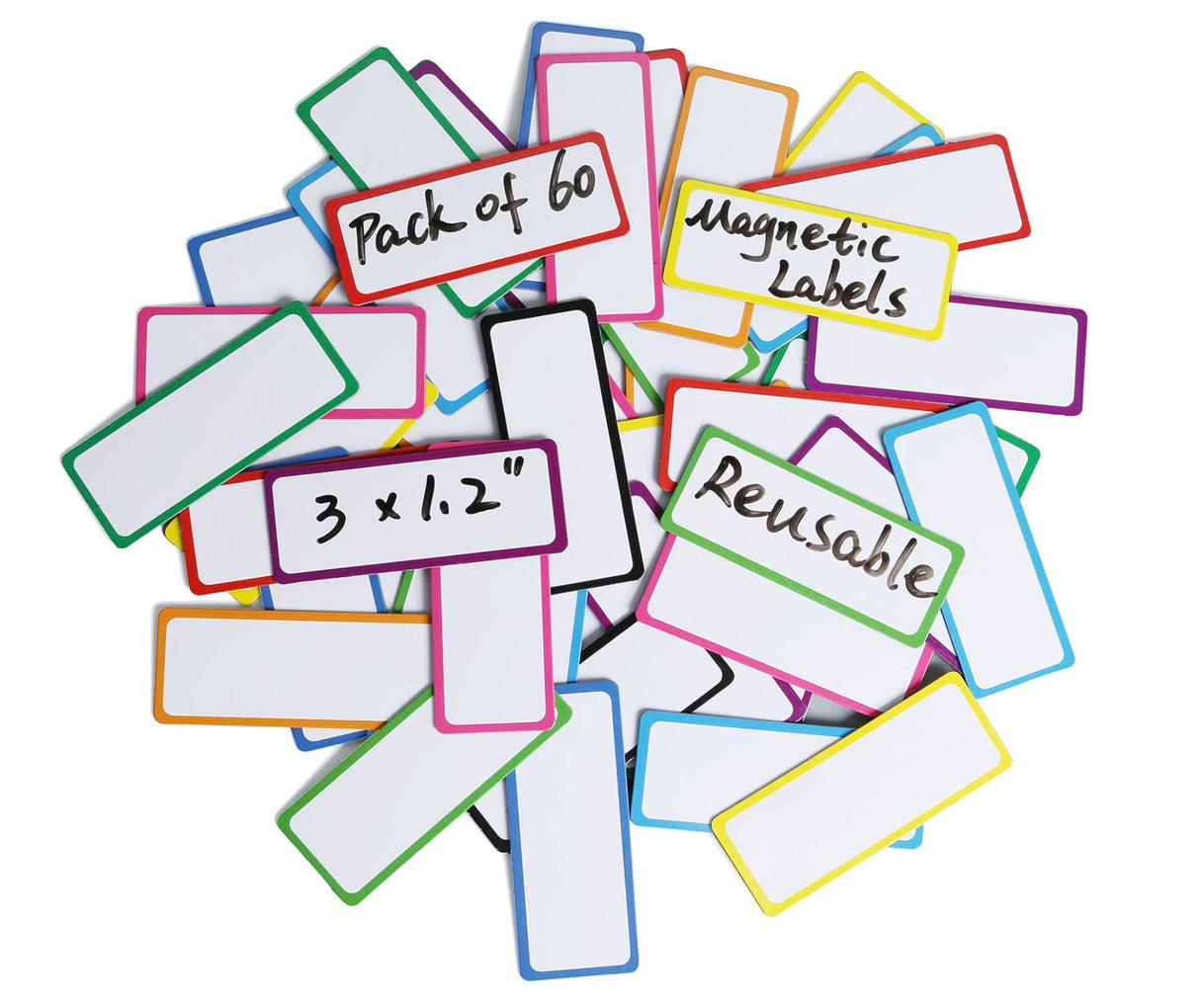 Étiquette nominative ronde avec aimant 