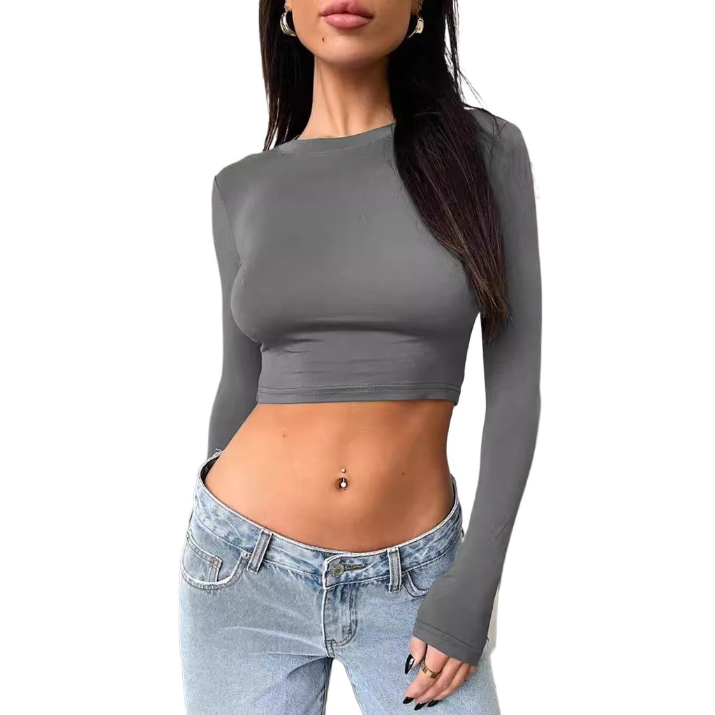Crop top à manches 