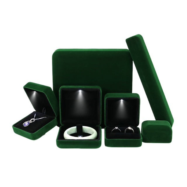 Coffret bracelet en velours avec LED 