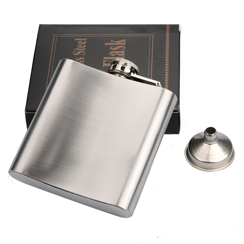 Coffret cadeau de flasque en acier inoxydable de 6 oz 