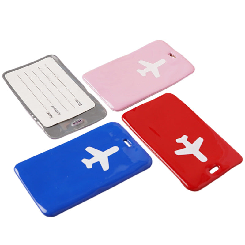 Étiquette de bagage en PVC avec dos inscriptible 