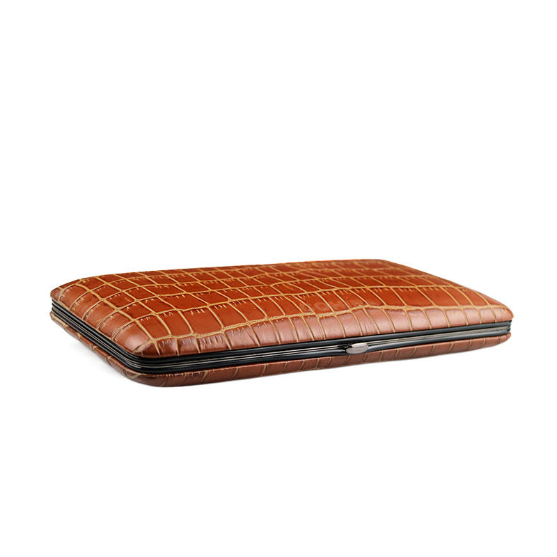 Boîte à cigares portable en cuir 