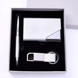 Coffret cadeau pratique - Porte-clés, étui à cartes et stylo à bille 