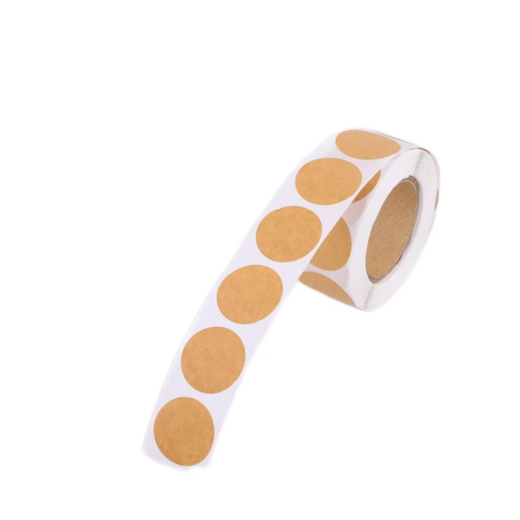 Round Kraft Sticker Roll
