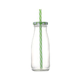 Bouteille de lait en verre transparent 