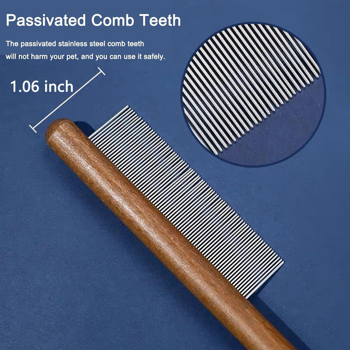 Brosse de toilettage en bois pour petit chien 