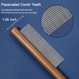 Brosse de toilettage en bois pour petit chien 
