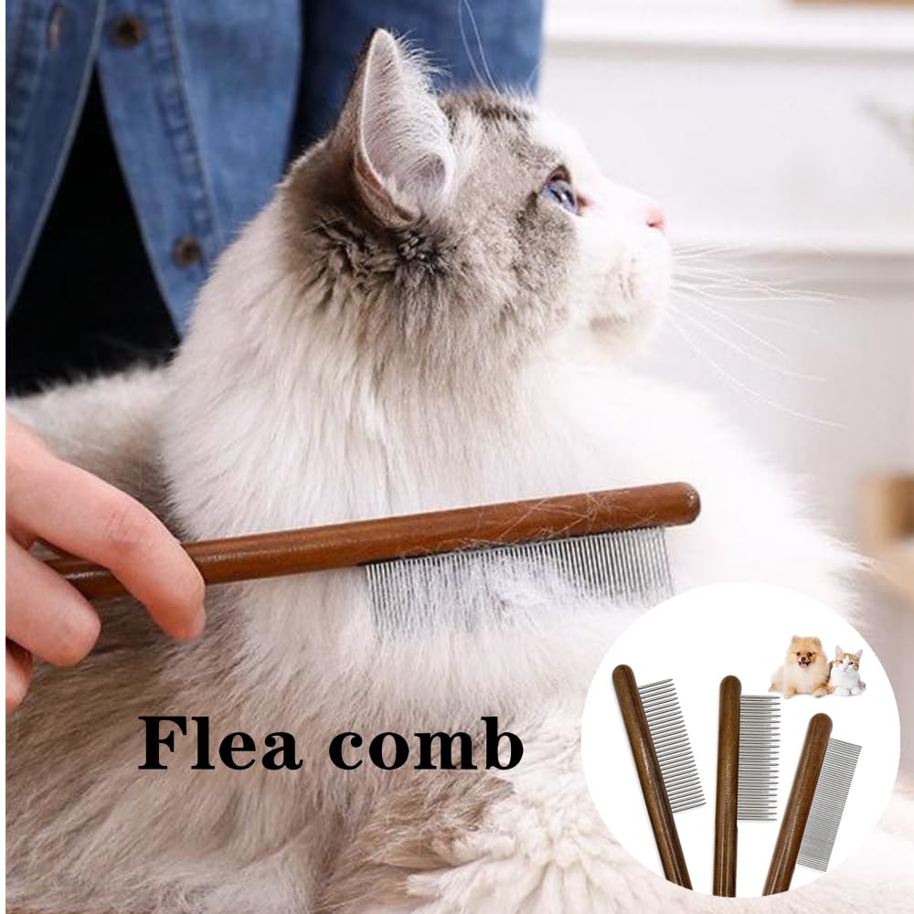 Brosse de toilettage en bois pour petit chien 