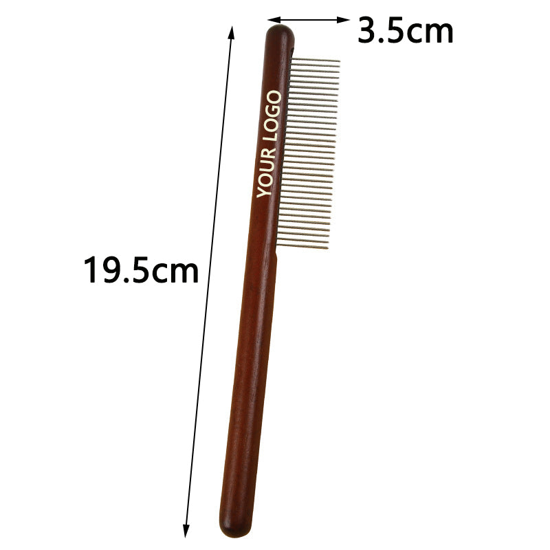 Peigne pour animaux de compagnie en bois 