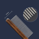 Peigne pour animaux de compagnie en bois 