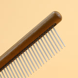 Peigne pour animaux de compagnie en bois 