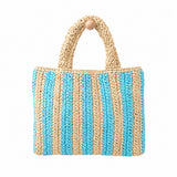 Handcrafted Straw Tote Rummy Game Set
