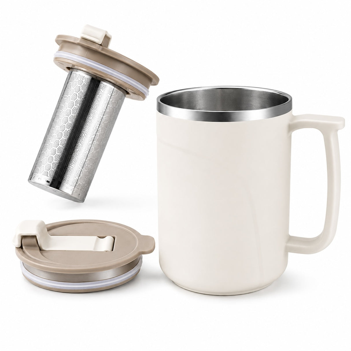 304 Stainless Steel Insulated Mug With Removable Tea Infuser