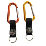 Premium Aluminum Alloy Carabiner With Oil-free Compass And Woven Strap