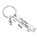 American Football Stainless Steel Keychain
