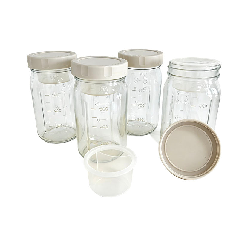 4 Pack Glass Salad Jars
