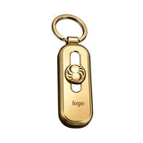 Sliding Logo Zinc Alloy Keychain