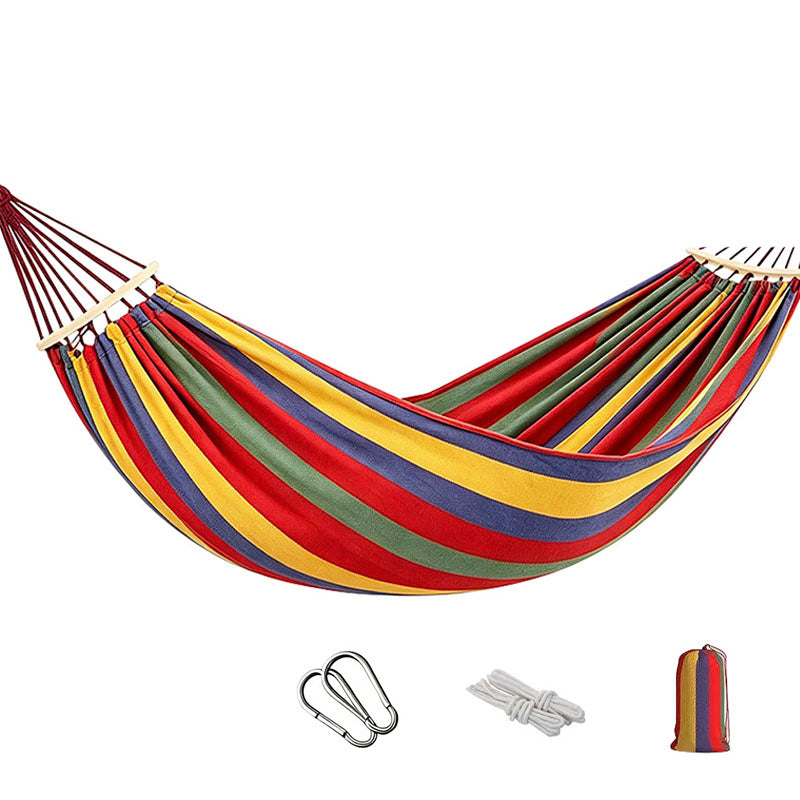 Striped Outdoor Swing Hammock