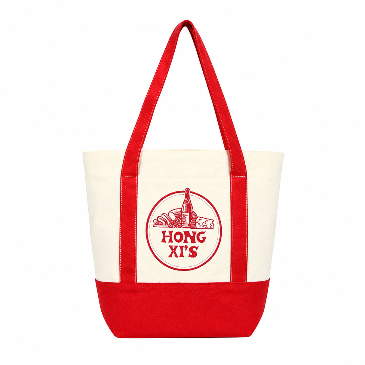 Colorblock Polyester Canvas Tote Bag