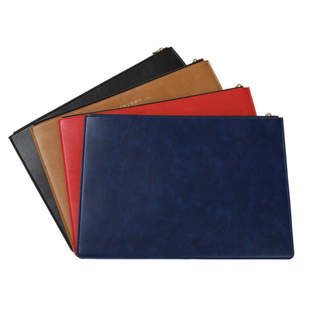 A4 Pu Leather Document Folder Zipper Bag - Yorkn Inc✅