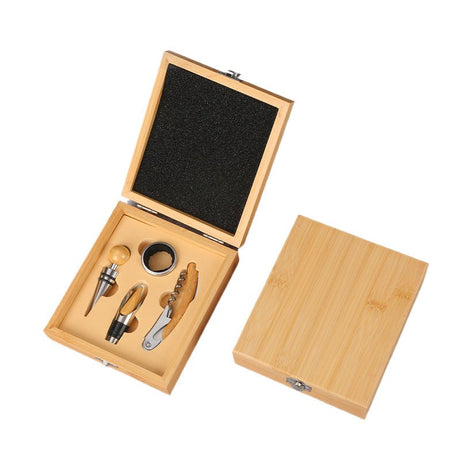 Bamboo Wood Wine Opener Set - Yorkn Inc✅