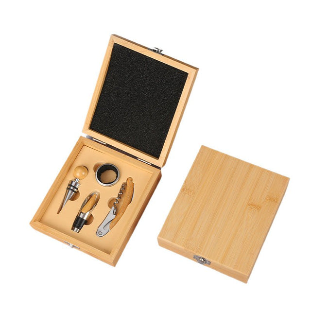 Bamboo Wood Wine Opener Set - Yorkn Inc✅