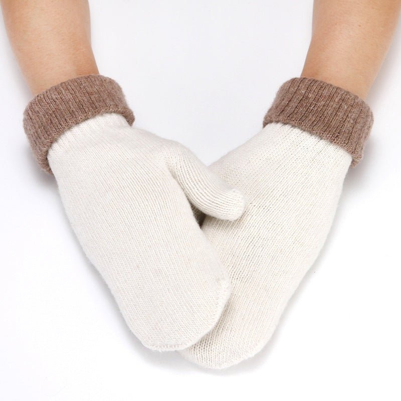 Bicolor Knitted Mitten - Yorkn Inc✅
