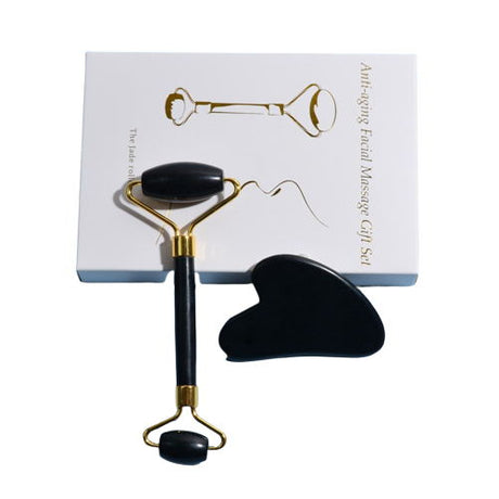 Black Face Roller And Gua Sha - Yorkn Inc✅