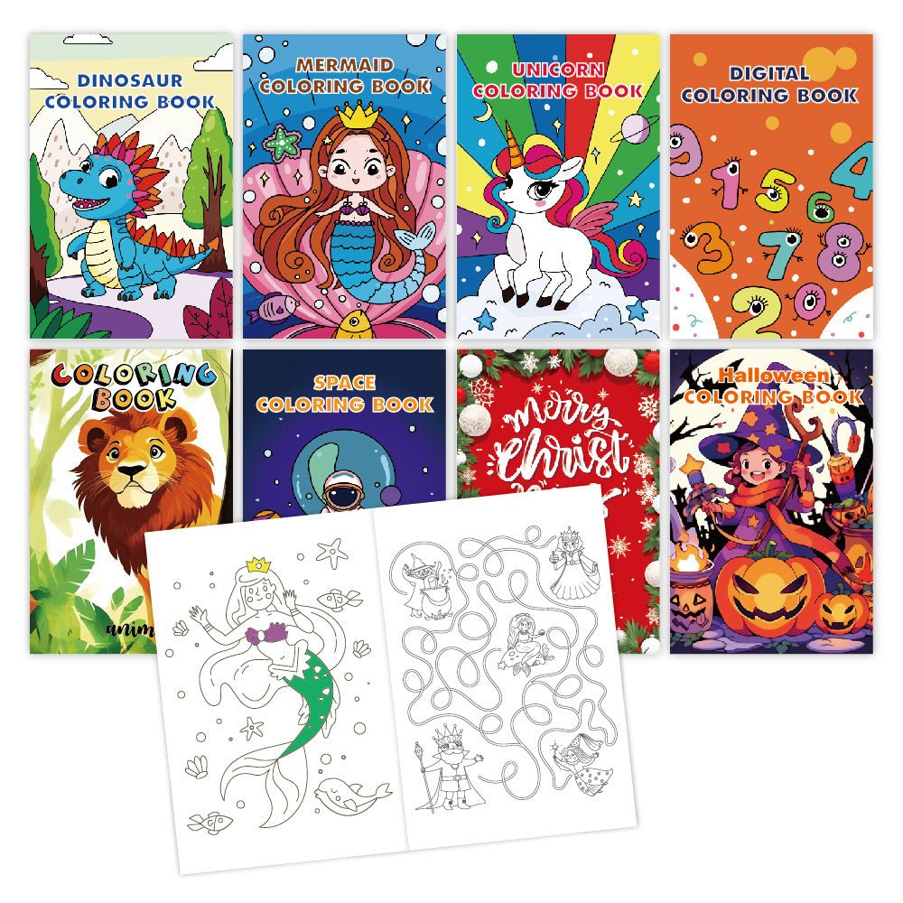 Children Coloring Book With Crayons - Yorkn Inc✅