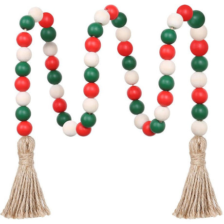 Christmas Wood Bead Garland - Yorkn Inc✅