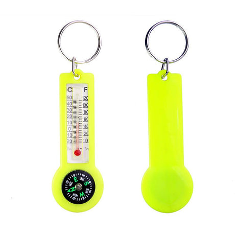 Compass & Thermometer Keychain - Yorkn Inc✅
