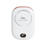 Digital Display Rechargeable Neck Hanging Fan - Yorkn Inc✅