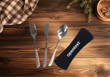 Eco - friendly Stainless Steel Utensil Set In Carry Pouch - Yorkn Inc✅