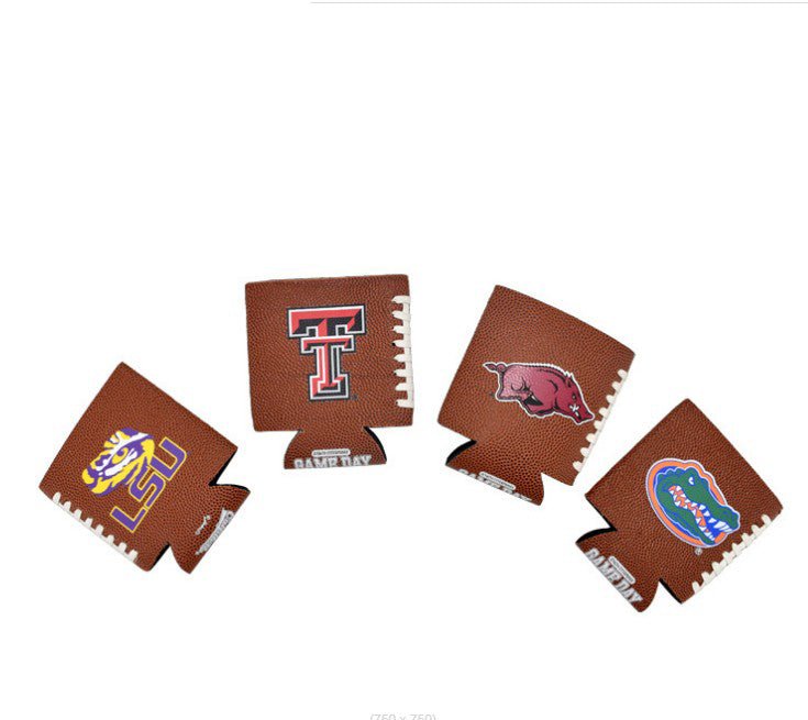 Faux Leather Football Can Cooler - Yorkn Inc✅