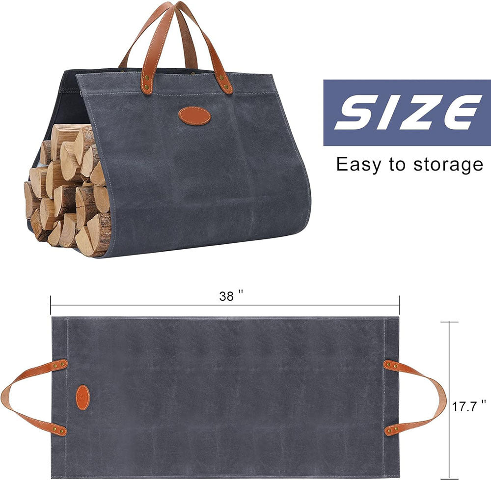 Firewood Carrier Waxed Canvas - Yorkn Inc✅