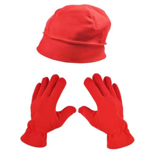 Fleece Beanie Hat And Gloves Set - Yorkn Inc✅