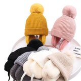 Fleece - lined Knitted Earflap Beanie Hat - Yorkn Inc✅