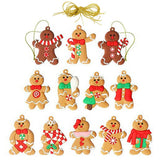 Gingerbread Man Ornament Kit 12pcs - Yorkn Inc✅