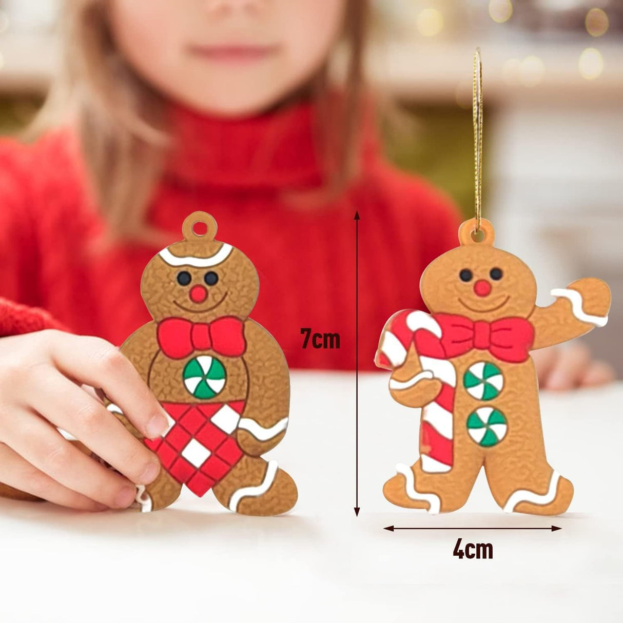 Gingerbread Man Ornament Kit 12pcs - Yorkn Inc✅