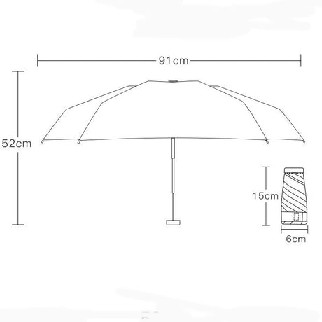 Gold Full Size Printed Foldable Umbrella - Yorkn Inc✅
