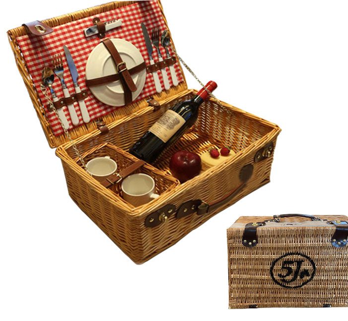 Hand Woven Rattan Picnic Basket - By Boat - Yorkn Inc✅