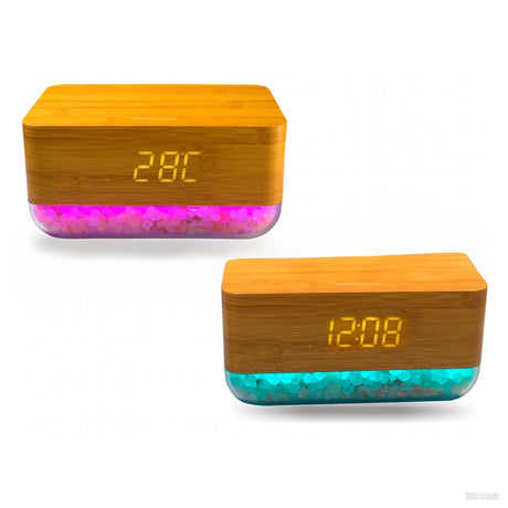Himalaya Salt Desktop Wireless Charging Alarm Clock - Yorkn Inc✅