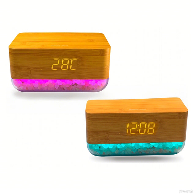 Himalaya Salt Desktop Wireless Charging Alarm Clock - Yorkn Inc✅