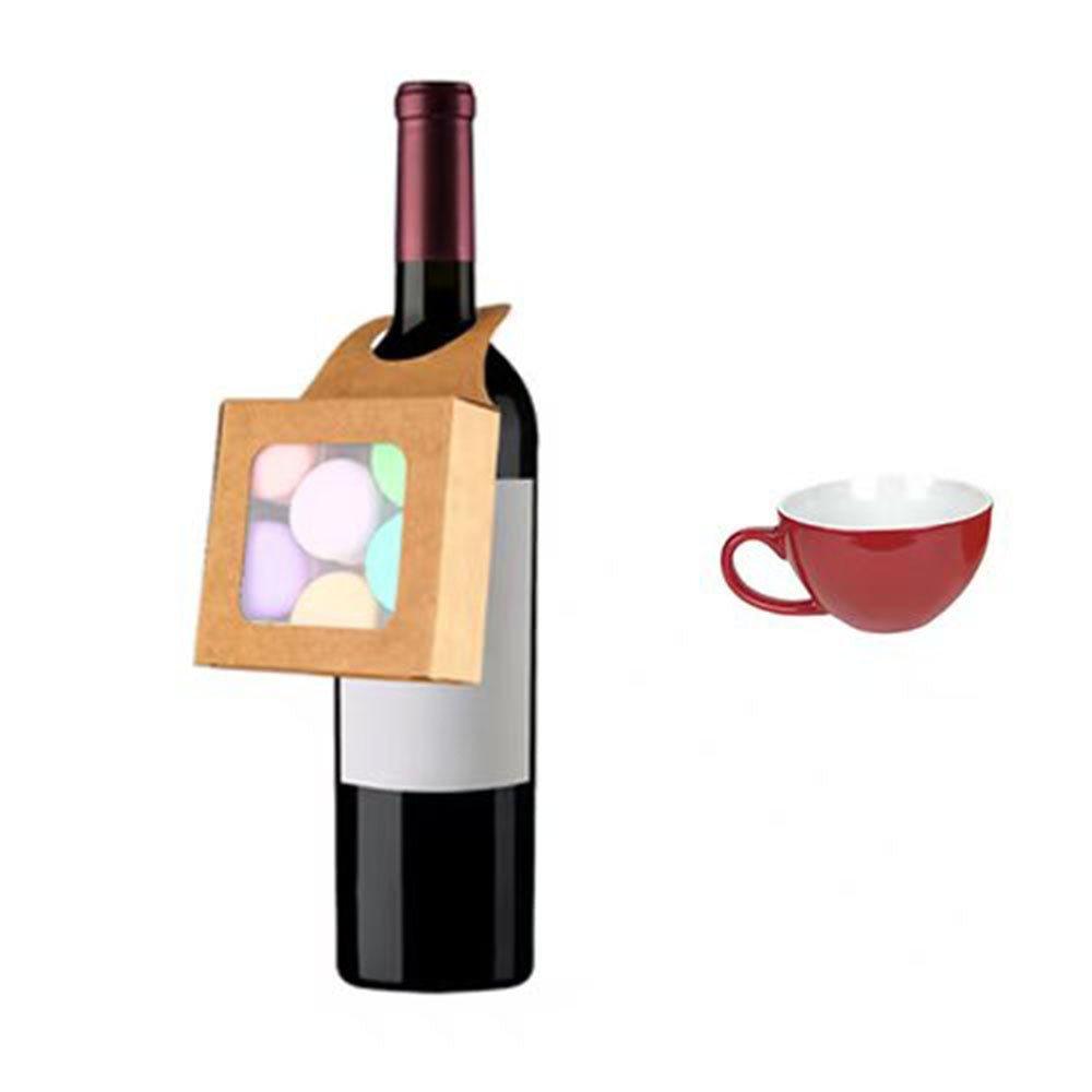 Kraft Red Wine Hook Box With A Cup - Yorkn Inc✅