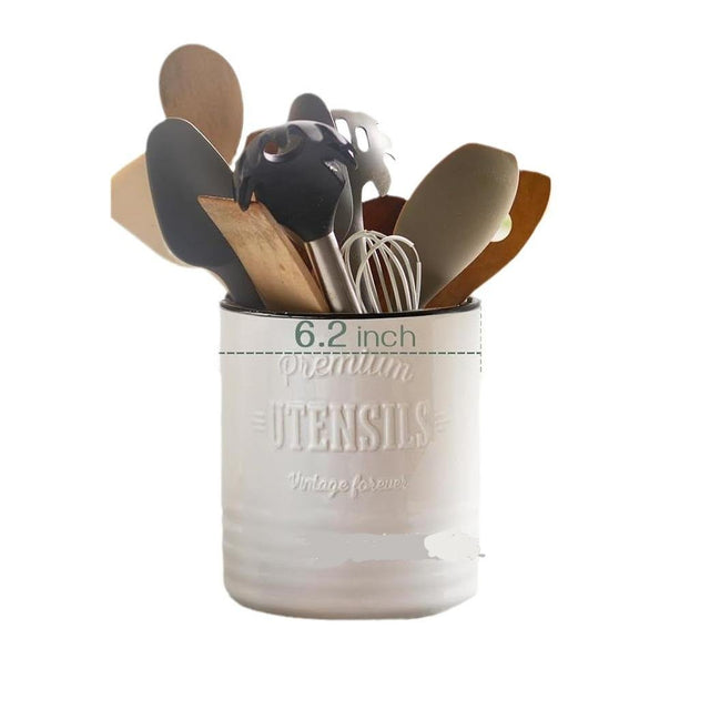Large Kitchen Utensil Holder Ceramic - Yorkn Inc✅
